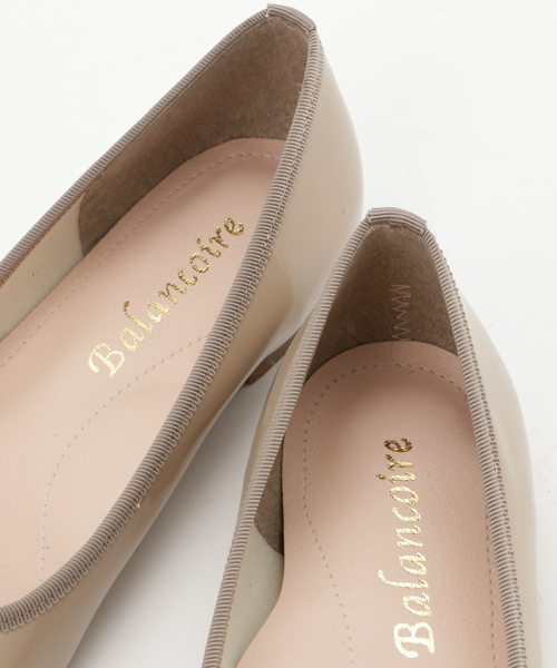 【防水加工】 レインストレッチエナメルポインテッドバレエシューズ 【MADE IN JAPAN】（バレエシューズ）｜Balancoire（ブランコアール）