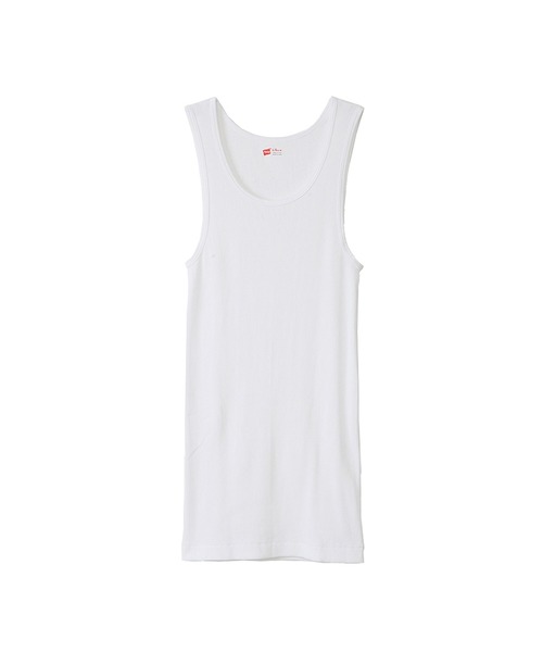 HANES（ヘインズ）の「【Hanes/ヘインズ】【2枚組】メンズ Aシャツ（タンクトップ・メンズ・ブラック/ホワイト/ヘザーグレー/その他1・SMALL/LARGE/MEDIUM）」の4枚目の写真