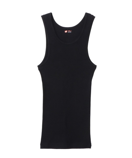 HANES（ヘインズ）の「【Hanes/ヘインズ】【2枚組】メンズ Aシャツ（タンクトップ・メンズ・ブラック/ホワイト/ヘザーグレー/その他1・SMALL/LARGE/MEDIUM）」の2枚目の写真