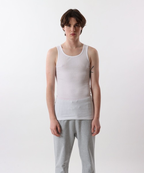 HANES（ヘインズ）の「【Hanes/ヘインズ】【2枚組】メンズ Aシャツ（タンクトップ・メンズ・ブラック/ホワイト/ヘザーグレー/その他1・SMALL/LARGE/MEDIUM）」の22枚目の写真