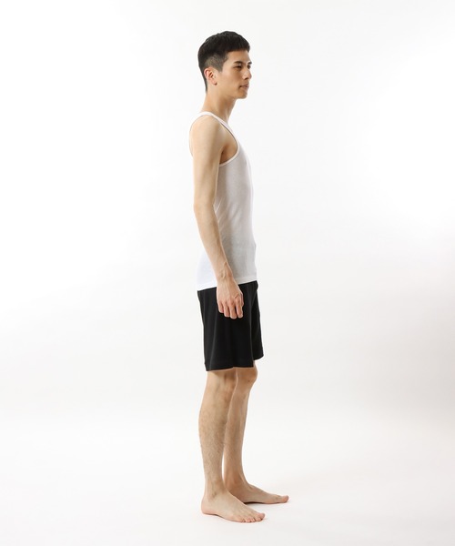 HANES（ヘインズ）の「【Hanes/ヘインズ】【2枚組】メンズ Aシャツ（タンクトップ・メンズ・ブラック/ホワイト/ヘザーグレー/その他1・SMALL/LARGE/MEDIUM）」の16枚目の写真