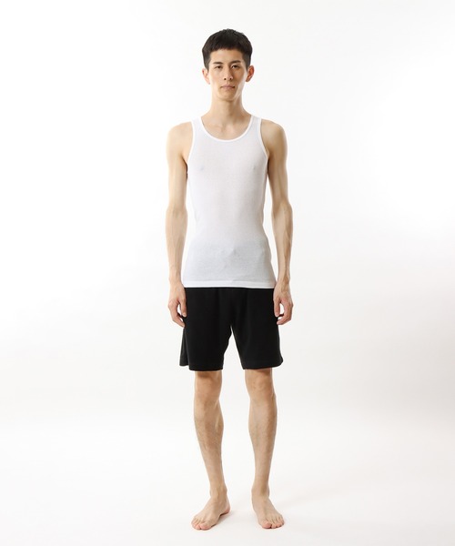 HANES（ヘインズ）の「【Hanes/ヘインズ】【2枚組】メンズ Aシャツ（タンクトップ・メンズ・ブラック/ホワイト/ヘザーグレー/その他1・SMALL/LARGE/MEDIUM）」の13枚目の写真