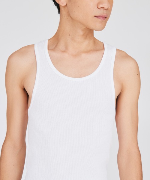 HANES(ヘインズ)の「【Hanes/ヘインズ】【2枚組】メンズ Aシャツ(タンクトップ・メンズ・ブラック/ホワイト/ヘザーグレー/その他1・SMALL/LARGE/MEDIUM)」の13枚目の写真