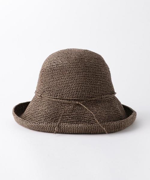 green label relaxing（グリーンレーベルリラクシング）の「CB ウォッシャブルワシツバヒロ ハット ◆（ハット・レディース・ブラック/ベージュ/ブラウン・FREE）」の4枚目の写真
