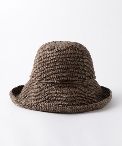 green label relaxing（グリーンレーベルリラクシング）の「CB ウォッシャブルワシツバヒロ ハット ◆（ハット・レディース・ブラック/ベージュ/ブラウン・FREE）」の5枚目の写真
