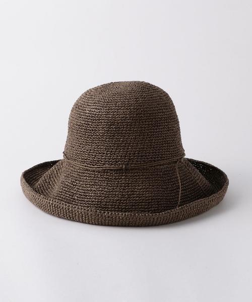 green label relaxing（グリーンレーベルリラクシング）の「CB ウォッシャブルワシツバヒロ ハット ◆（ハット・レディース・ブラック/ベージュ/ブラウン・FREE）」の8枚目の写真