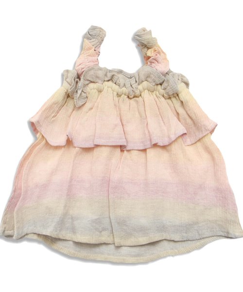 apres les cours（アプレレクール）の「グラデーションベビーキャミセットアップ（ロンパース・キッズ・ピンク/ブルー・80/70）」の9枚目の写真