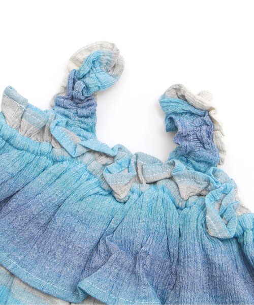 apres les cours（アプレレクール）の「グラデーションベビーキャミセットアップ（ロンパース・キッズ・ピンク/ブルー・80/70）」の12枚目の写真