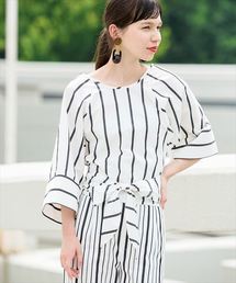 バックオープンカシュクールブラウス