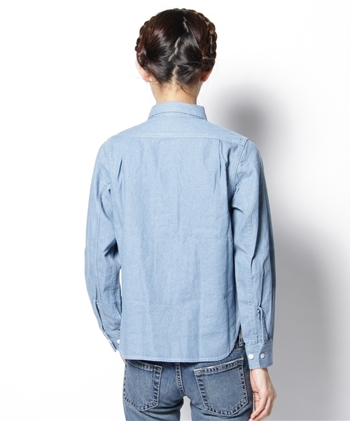 BEAMS BOY（ビームスボーイ）の「BEAMS BOY /　デニム ペニーワークシャツ **（シャツ/ブラウス・レディース・ブルー/ネイビー・ONE SIZE）」の5枚目の写真
