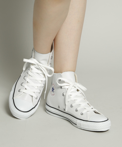 CONVERSE(コンバース)の「LEA ALL STAR HI(スニーカー・レディース・ホワイト/ブラック・24/23.5/24.5/23/27/27.5)」の2枚目の写真