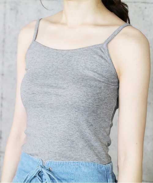 reca(レカ)の「コットン無地キャミソール(タンクトップ・レディース・ベージュ系その他/カーキ/チャコールグレー/グレー/オフホワイト/ネイビー/ブラック・L/LL/M)」の10枚目の写真