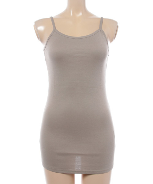 reca(レカ)の「コットン無地キャミソール(タンクトップ・レディース・ベージュ系その他/カーキ/チャコールグレー/グレー/オフホワイト/ネイビー/ブラック・L/LL/M)」の22枚目の写真