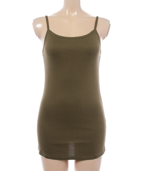 reca(レカ)の「コットン無地キャミソール(タンクトップ・レディース・ベージュ系その他/カーキ/チャコールグレー/グレー/オフホワイト/ネイビー/ブラック・L/LL/M)」の21枚目の写真