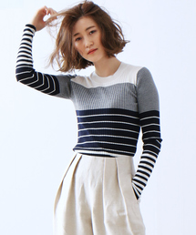 36Quatre-Neuf | ハイゲージリブニット【BAILA 2017年11月号 P.61掲載】(ニット/セーター)