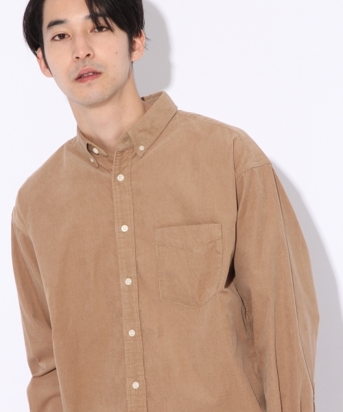 niko and...（ニコアンド）の「Nコーデュロイボタンダウンシャツ【niko and ...】（シャツ/ブラウス・メンズ・ベージュ/オレンジ/チャコール・MEDIUM/LARGE）」の2枚目の写真