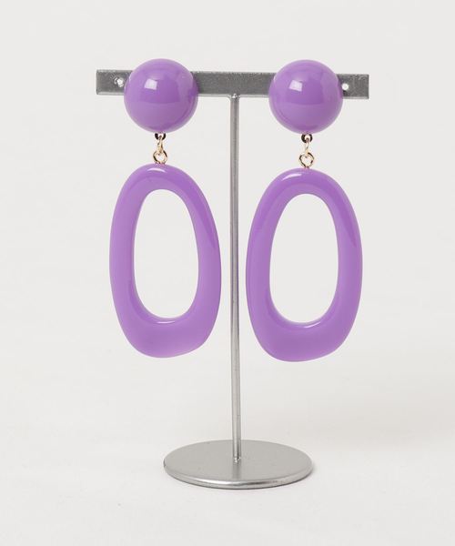 LOWRYS FARM(ローリーズファーム)の「オオブリリングイヤリング 785443 (イヤリング・レディース・ホワイト/パープル/オレンジ・FREE)」の3枚目の写真