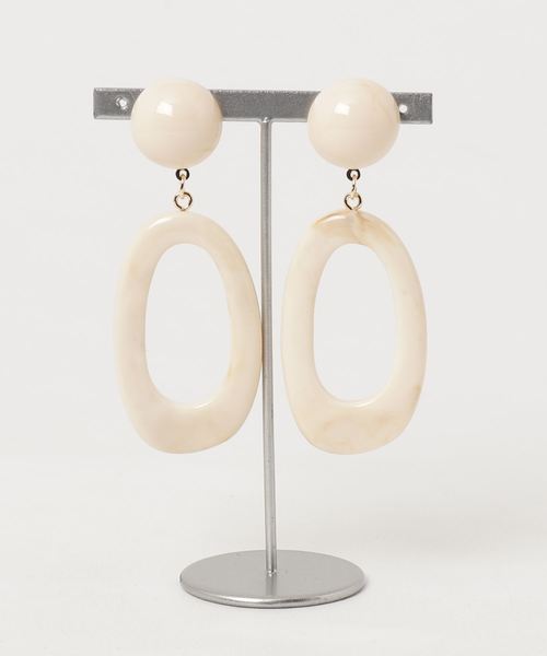 LOWRYS FARM(ローリーズファーム)の「オオブリリングイヤリング 785443 (イヤリング・レディース・ホワイト/パープル/オレンジ・FREE)」の2枚目の写真