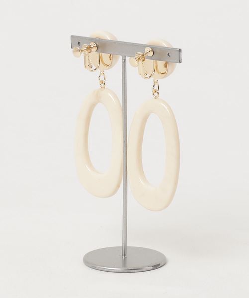 LOWRYS FARM(ローリーズファーム)の「オオブリリングイヤリング 785443 (イヤリング・レディース・ホワイト/パープル/オレンジ・FREE)」の4枚目の写真