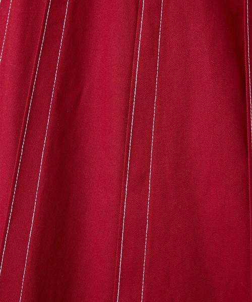 Velvet BY NOISE MAKER（ベルベッドバイノイズメーカー）の「ハイウエストタックマキシスカート（スカート・レディース・ベージュ/レッド/カーキ・FREE）」の14枚目の写真