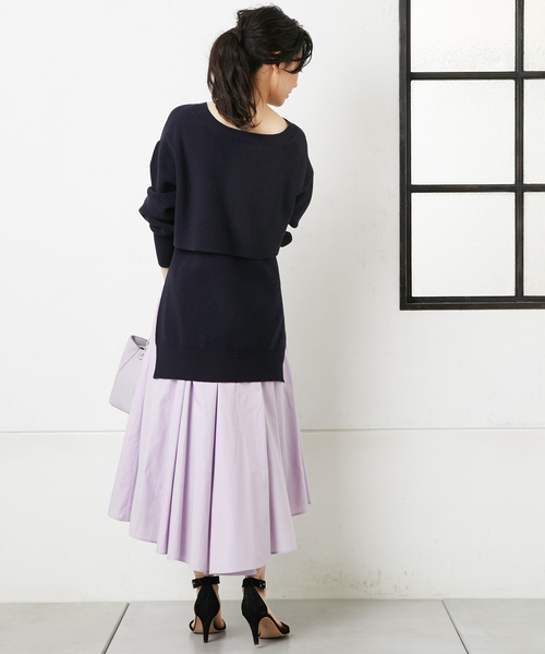 RIVE DROITE（リヴドロワ）の「フレアースカート（スカート・レディース・カーキ/ラベンダー/ネイビー・38/36）」の9枚目の写真