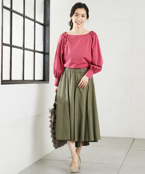 RIVE DROITE（リヴドロワ）の「フレアースカート（スカート・レディース・カーキ/ラベンダー/ネイビー・38/36）」の4枚目の写真