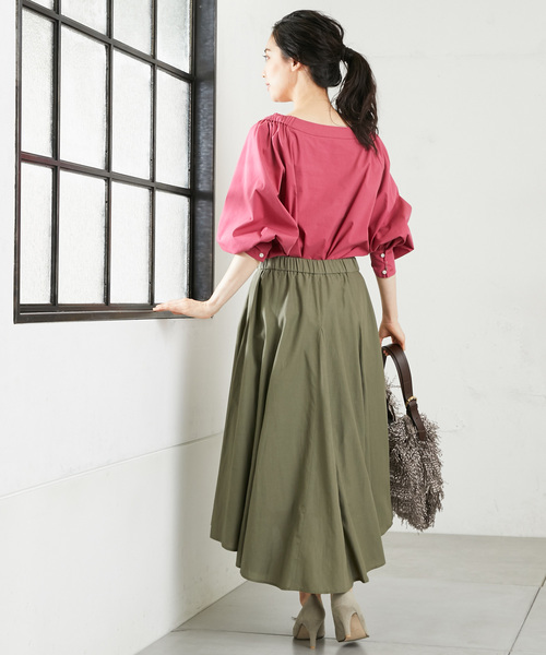 RIVE DROITE（リヴドロワ）の「フレアースカート（スカート・レディース・カーキ/ラベンダー/ネイビー・38/36）」の6枚目の写真