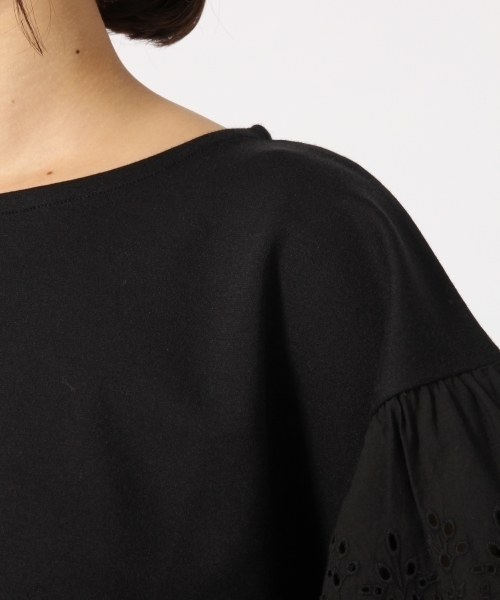 LOWRYS FARM（ローリーズファーム）の「ソデスカラッププルオーバー　789674 （Tシャツ/カットソー・レディース・オフホワイト/パープル/ネイビー/ブラック・LARGE/MEDIUM）」の12枚目の写真