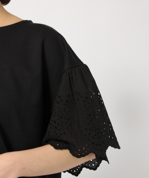 LOWRYS FARM（ローリーズファーム）の「ソデスカラッププルオーバー　789674 （Tシャツ/カットソー・レディース・オフホワイト/パープル/ネイビー/ブラック・LARGE/MEDIUM）」の11枚目の写真