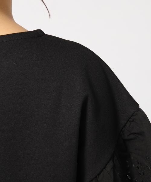 LOWRYS FARM（ローリーズファーム）の「ソデスカラッププルオーバー　789674 （Tシャツ/カットソー・レディース・オフホワイト/パープル/ネイビー/ブラック・LARGE/MEDIUM）」の8枚目の写真