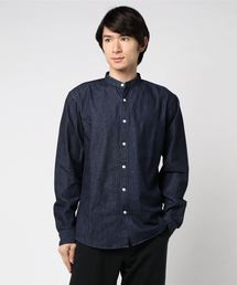 BACK NUMBER | 【BACK NUMBER】日本製児島デニムバンドカラーシャツ (シャツ/ブラウス)