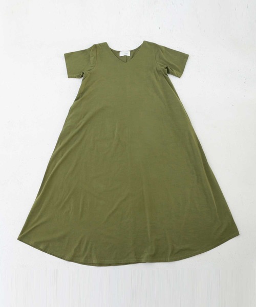 antiqua(アンティカ)の「綿100%Aラインロングワンピース(ワンピース・レディース・ブラック/カーキ/ネイビー/ブラウン系その他/ブルー系その他/イエロー系その他/カーキオリーブ/グレー系その他/オレンジ系その他・FREE)」の16枚目の写真