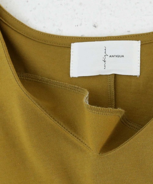 antiqua(アンティカ)の「綿100%Aラインロングワンピース(ワンピース・レディース・ブラック/カーキ/ネイビー/ブラウン系その他/ブルー系その他/イエロー系その他/カーキオリーブ/グレー系その他/オレンジ系その他・FREE)」の19枚目の写真