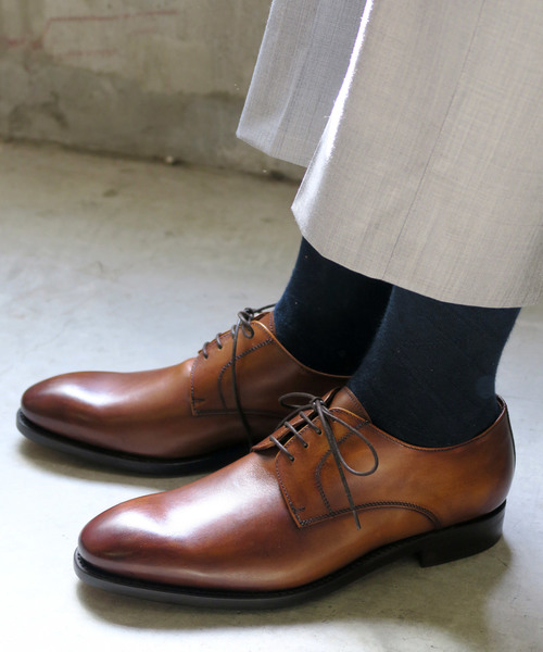 Berwick1707(バーウィック)の「レースアッププレーンシューズ(ドレスシューズ・メンズ・キャメル/ブラック・8/6/9/7/6.5/9.5)」の2枚目の写真