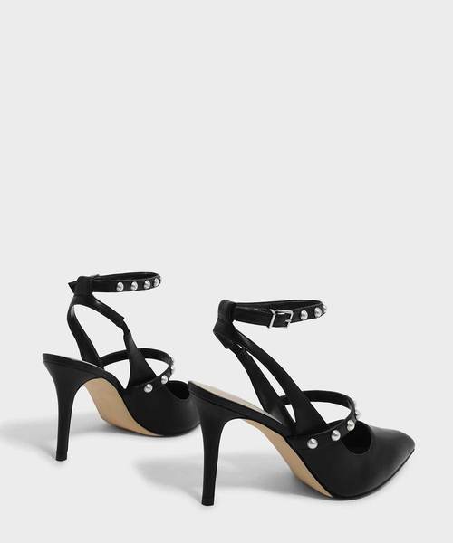 CHARLES & KEITH(チャールズ & キース)の「パールディーテルアンクルストラップヒール / PEARL DETAIL ANKLE STRAP HEELS(パンプス・レディース・ブラック/グレー/オリーブ・22.5cm/23cm/23.5cm/24.5cm/25cm/25.5cm/25㎝)」の6枚目の写真