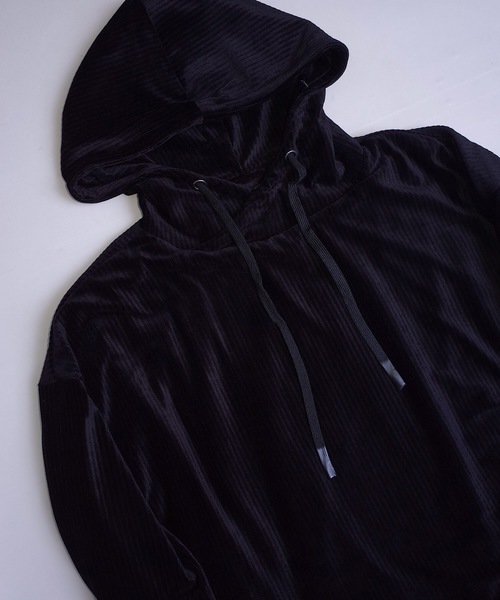 rovtski(ロフトスキー)の「rovtski【ビッグシルエット】チェックボアフリース2018 エクストラビックパーカー/WARMER JERZY 2018 PO EXTRA BIG(パーカー・メンズ・ブラック/グリーン/ブラック×レッド/ワイン・FREE)」の8枚目の写真
