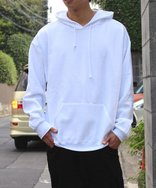 JERZEES(ジャージーズ)の「VIBGYOR Select/ JERZEESパーカー(パーカー・メンズ・ホワイト/ブラック/ネイビー/杢グレー・SMALL/MEDIUM/LARGE/X-LARGE)」の2枚目の写真
