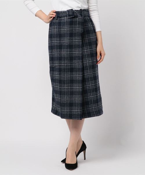 GeeRA(ジーラ)の「ベルト付起毛タイトスカート(スカート・レディース・ブラック/ネイビー/グレー/キャメル・MEDIUM/LARGE/X-LARGE/SMALL)」の12枚目の写真