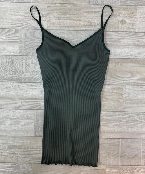 Munich(ミューニック)の「【Munich定番】シームレスコットンリブカップ付きキャミソール(Tシャツ/カットソー・レディース・ホワイト/ブラック/グレー/カーキ/ピンク/キャメル・FREE)」の4枚目の写真