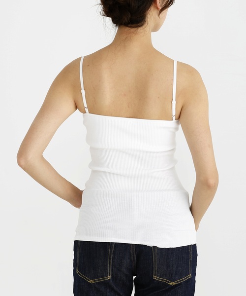 Munich(ミューニック)の「【Munich定番】シームレスコットンリブカップ付きキャミソール(Tシャツ/カットソー・レディース・ホワイト/ブラック/グレー/カーキ/ピンク/キャメル・FREE)」の14枚目の写真