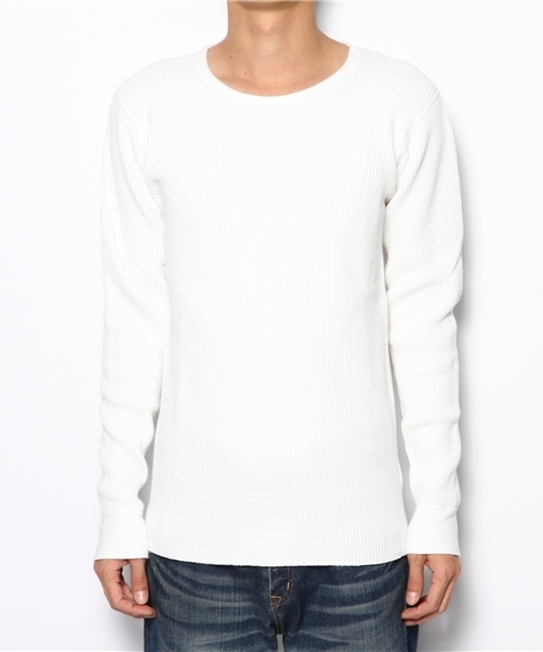 BEAMS（ビームス）の「□BEAMS / ワッフル CREW TEE（Tシャツ/カットソー・メンズ・オフホワイト/ブラック系その他/ブラック/オリーブ・SMALL/MEDIUM/LARGE）」の11枚目の写真