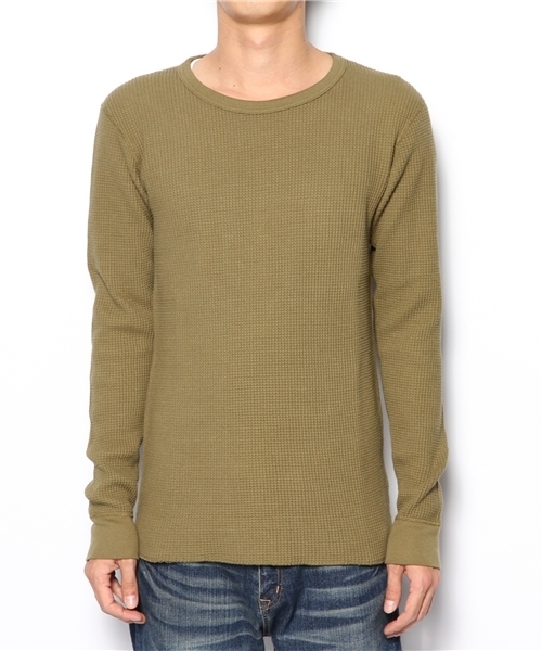 BEAMS（ビームス）の「□BEAMS / ワッフル CREW TEE（Tシャツ/カットソー・メンズ・オフホワイト/ブラック系その他/ブラック/オリーブ・SMALL/MEDIUM/LARGE）」の12枚目の写真