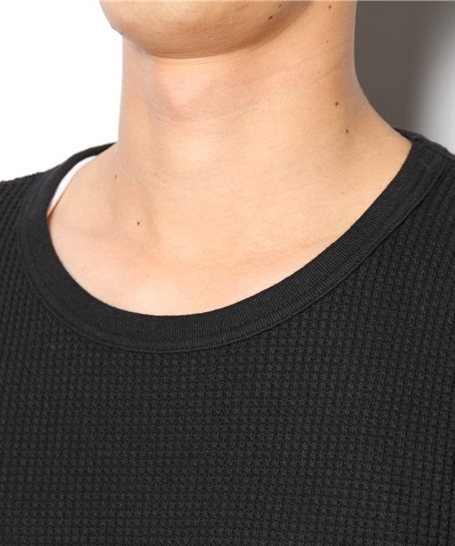 BEAMS（ビームス）の「□BEAMS / ワッフル CREW TEE（Tシャツ/カットソー・メンズ・オフホワイト/ブラック系その他/ブラック/オリーブ・SMALL/MEDIUM/LARGE）」の7枚目の写真