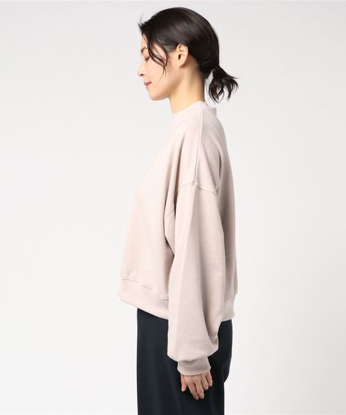 WEGO（ウィゴー）の「WEGO/デイリーショートスウェット（スウェット・レディース・ホワイト/ブラック/ベージュ/ピンク/杢グレー・FREE）」の6枚目の写真