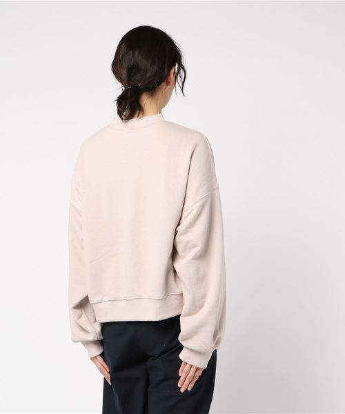 WEGO（ウィゴー）の「WEGO/デイリーショートスウェット（スウェット・レディース・ホワイト/ブラック/ベージュ/ピンク/杢グレー・FREE）」の7枚目の写真