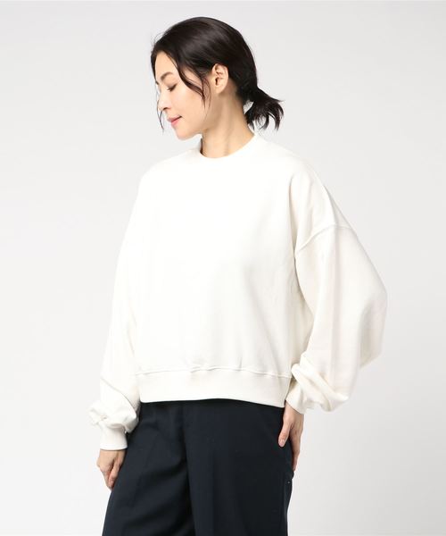 WEGO（ウィゴー）の「WEGO/デイリーショートスウェット（スウェット・レディース・ホワイト/ブラック/ベージュ/ピンク/杢グレー・FREE）」の15枚目の写真