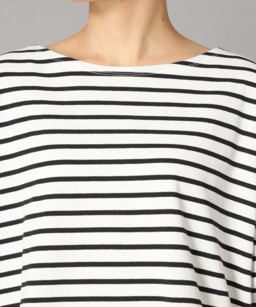 LOWRYS FARM(ローリーズファーム)の「USAボーダーLS 823889(Tシャツ/カットソー・レディース・ブラック/ベージュ/パープル/オフホワイト/ピンク/イエロー・FREE)」の9枚目の写真