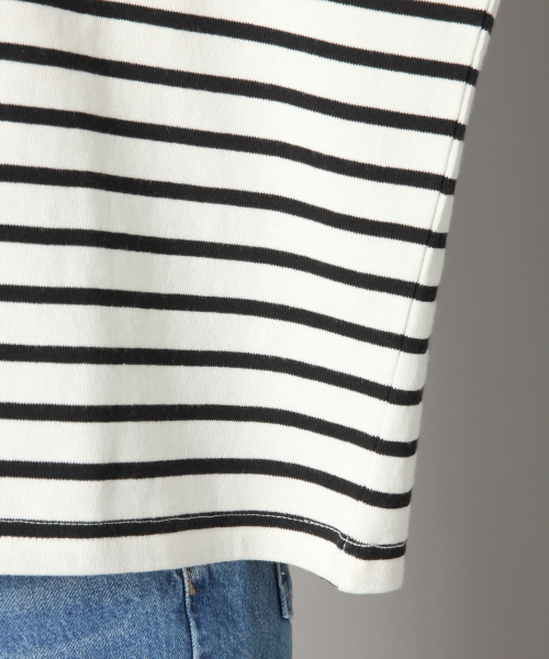 LOWRYS FARM(ローリーズファーム)の「USAボーダーLS 823889(Tシャツ/カットソー・レディース・ブラック/ベージュ/パープル/オフホワイト/ピンク/イエロー・FREE)」の12枚目の写真