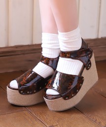 厚底ヒールサンダル