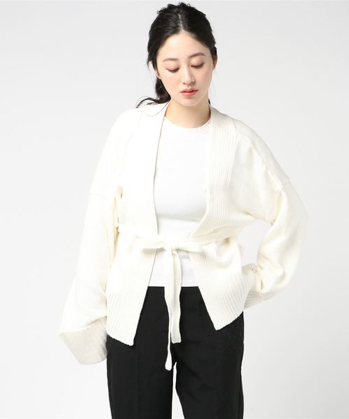 archives（アルシーヴ）の「カシュクール風カーディガン（カーディガン/ボレロ・レディース・オフホワイト/モカ/ラベンダー/グリーン系その他・MEDIUM）」の2枚目の写真